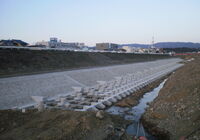 根固めブロック・護岸完成埋戻し前